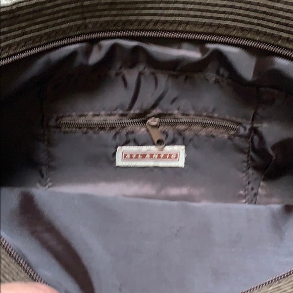 NEW Brown purse tote with leopard print handles - Picture 4 of 5